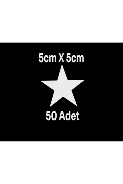 SEÇ Yıldız Sticker Etiket 50 Adet Çok Amaçlı Sticker ürün görseli 1