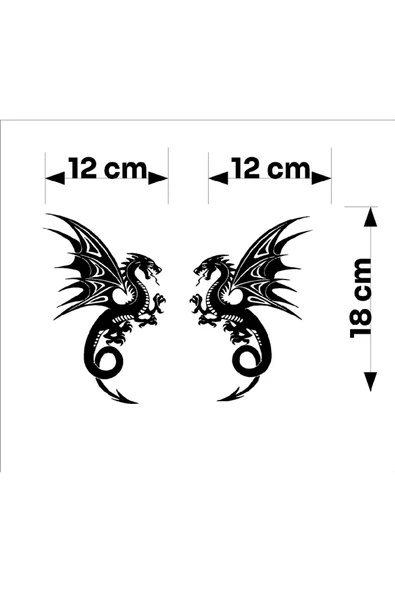 SEÇ Ejderha Sticker Etiket - Resim 2