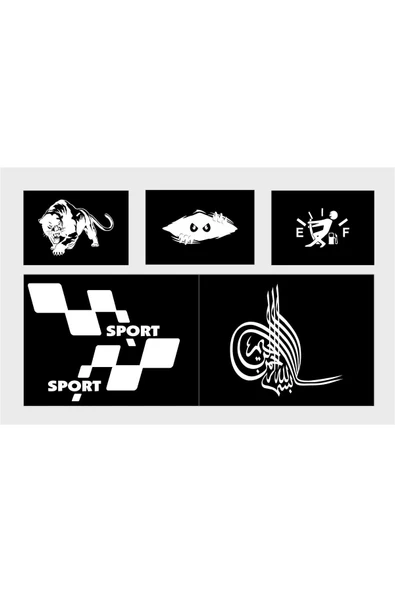 SEÇ Otomobil Sticker Paketi 5'li Set ürün görseli 1