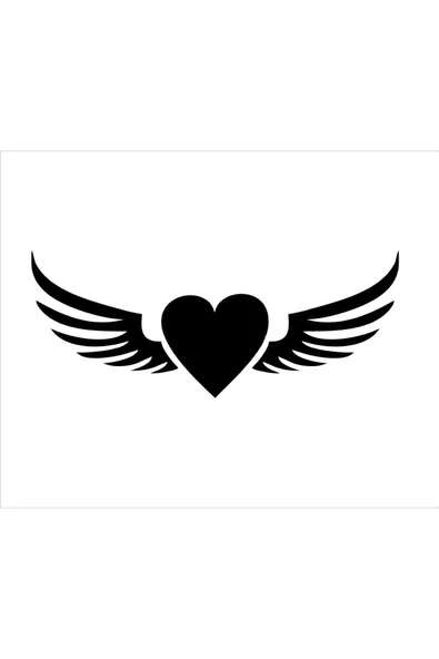 SEÇ Kanatlı Kalp Sticker Çok Amaçlı Sticker ürün görseli 1