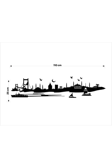 SEÇ Manzara İstanbul Sticker Oto Sticker - Resim 4