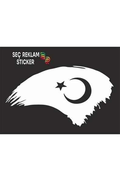 SEÇ Büyük Boy Bayrak Sticker Etiket Çok Amaçlı Sticker ürün görseli 1