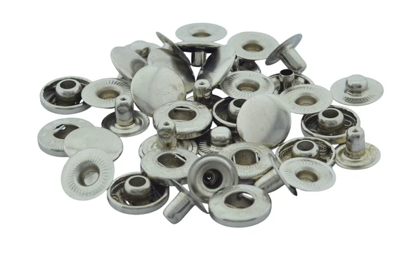 15mm 10 Adet Nikel Gümüş Renk Çıt Çıt Set ürün görseli 1