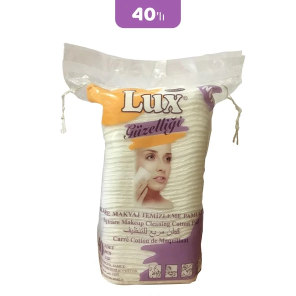 Lux Disk Kare Makyaj Pamuğu 40' lı ürün görseli 1