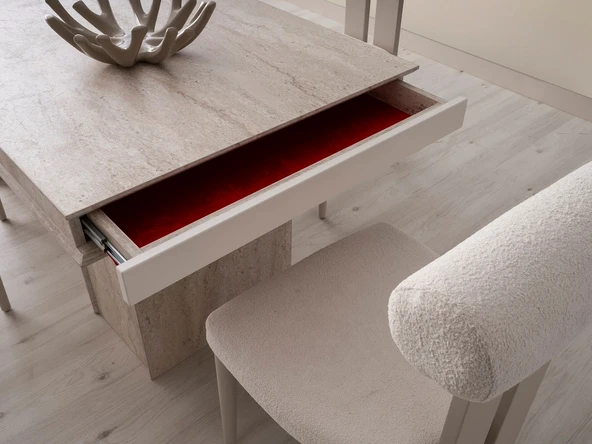 VİZON MDF MASA + 6 SANDALYE - Resim 2