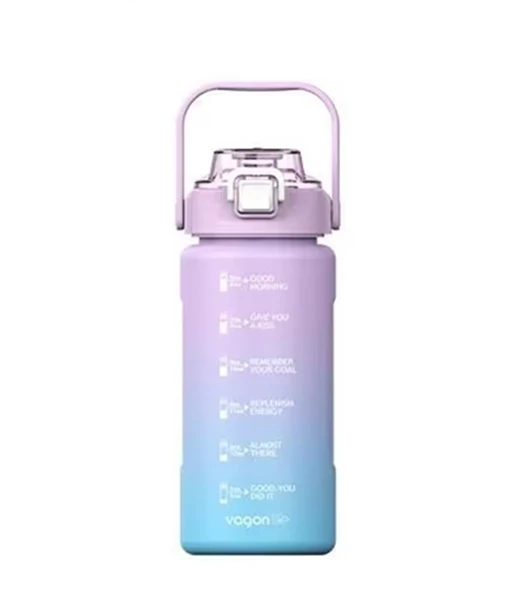Polikarbon Matara Suluk 1500 Ml Vgn2213 Lila-Mavi ürün görseli 1