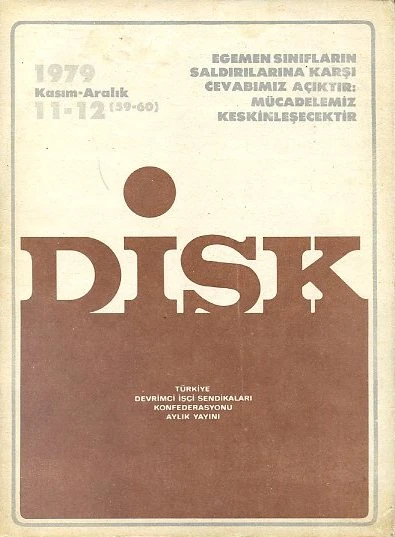 DİSK Dergisi 59 60 Kasım Aralık 1979 ürün görseli 1
