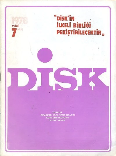 DİSK Dergisi 45 Eylül 1978 ürün görseli 1