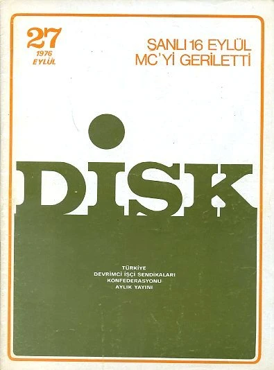 DİSK Dergisi 27 Eylül 1976 ürün görseli 1