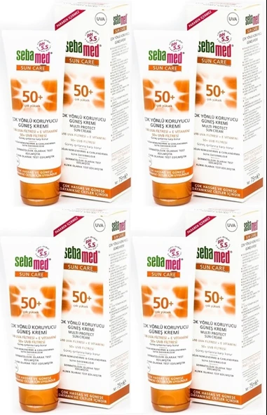 Sebamed Sun Care Çok Yönlü Koruyucu Güneş Kremi 75ML SPF 50+ Faktör (4 Lü Set) ürün görseli 1