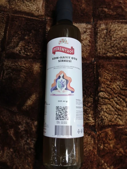 Neşe Natural Perinthos Kadın-Hayıt Otu Sirkesi 500 ml Cam Şise ürün görseli 1
