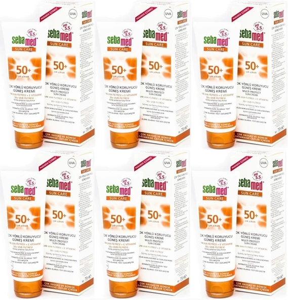 Sebamed Sun Care Çok Yönlü Koruyucu Güneş Kremi 75ML SPF 50+ Faktör (6 Lı Set) ürün görseli 1