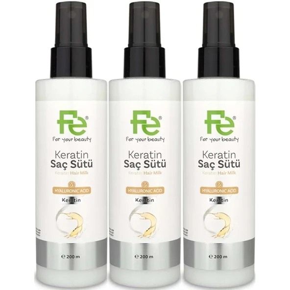 Fe Keratin Saç Sütü 200ML (3 Lü Set) ürün görseli 1