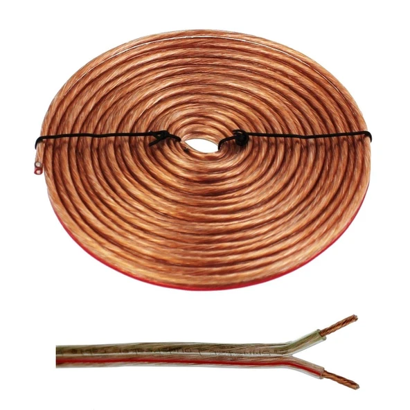 Tayfun Cg 2x1,5mm Şeffaf 45 Metre Bakır Cu Hoparlör Kablosu ürün görseli 1