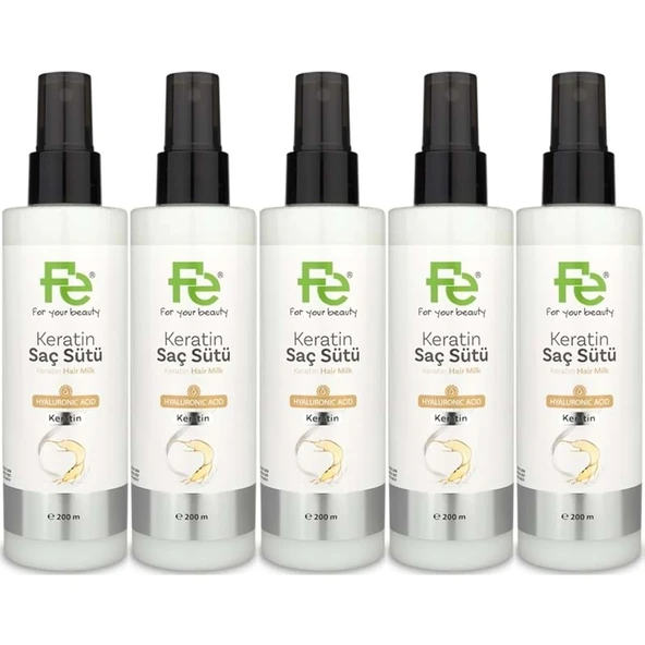 Fe Keratin Saç Sütü 200ML (5 Li Set) ürün görseli 1