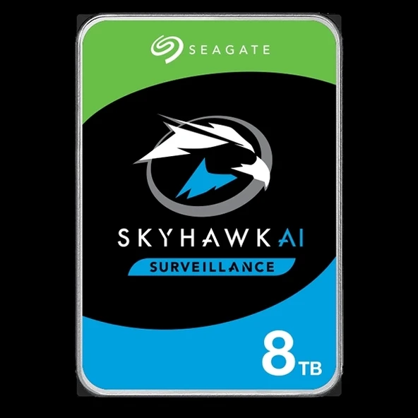 8TB SEAGATE SKYHAWK AI 256MB 7/24 RV ST8000VE001 ürün görseli 1