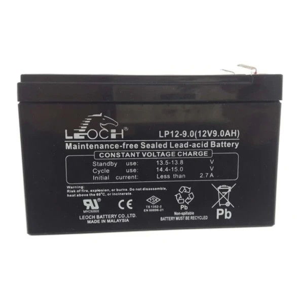 INFORM LEOCH 9AH 12v  Kuru Tip UPS+Güvenlik Aküsü ürün görseli 1