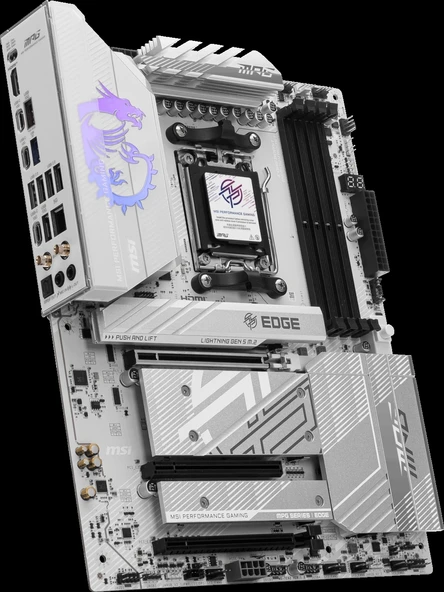 MSI MPG B850 EDGE TI WIFI AM5 DDR5 8400MHZ(OC) HDMI 4x M.2 USB 10Gbs 5G LAN WI-FI 7 ATX ürün görseli 1