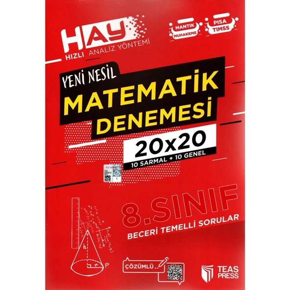 TEAS PRESS 8.SINIF MATEMATİK HAY 40 LI DENEME ürün görseli 1