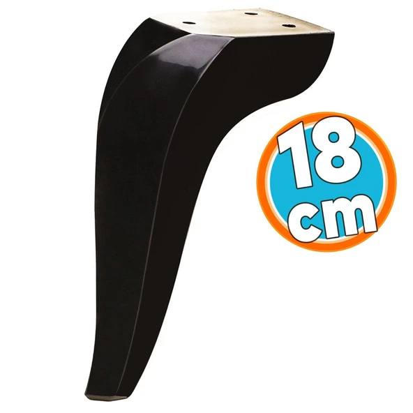 Mobilya Kanepe Tv Ünitesi Koltuk Ayağı 18 Cm Siyah Konsol Ayakları ürün görseli 1