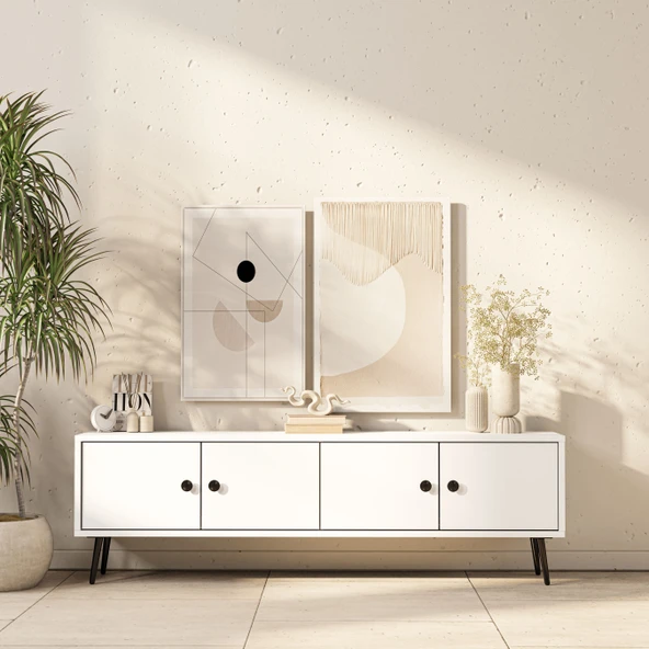Mezza 4052 Next 150 Cm Tv Ünitesi Beyaz - Resim 3