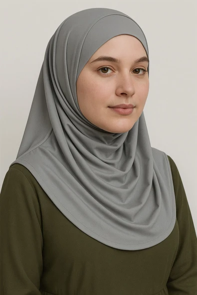 Pileli Tesettür Hijab Hazır Eşarp ürün görseli 1