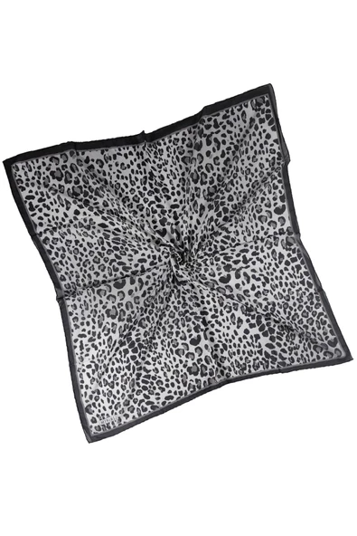 Mısırlı Eşarpları Leopar Desenli Star Krep Eşarp - Resim 3
