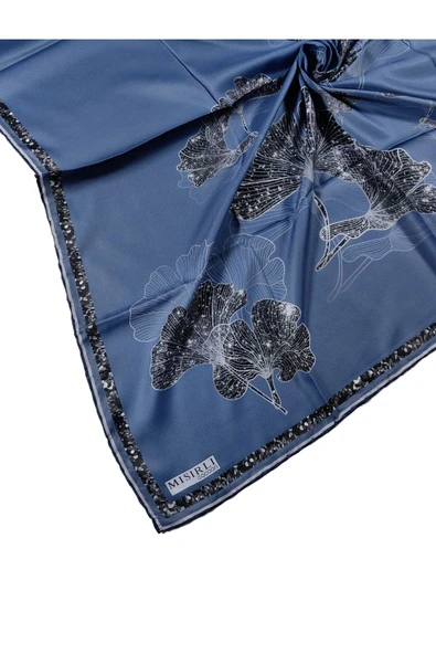 Mısırlı Eşarpları Cocoon Twill ( Tivil ) Yaprak Desenli Eşarp ürün görseli 1