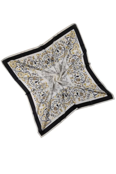 Mısırlı Eşarpları Etnik Desenli Şifon Eşarp - Resim 3