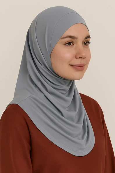 Pileli Tesettür Hijab Hazır Eşarp ürün görseli 1