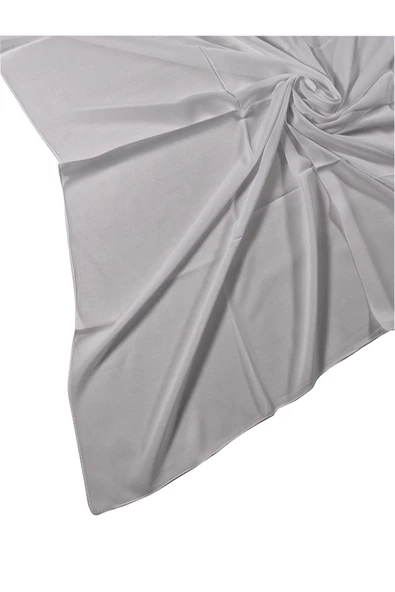 Mısırlı Eşarpları Düz Renk Krep Eşarp Beyaz Renk 110x110 Cm ürün görseli 1