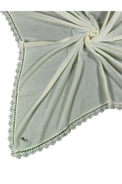 Enba Pamuklu İğne Oyalı Namaz ve Mevlüt Örtüsü 110x110 cm ürün görseli 1