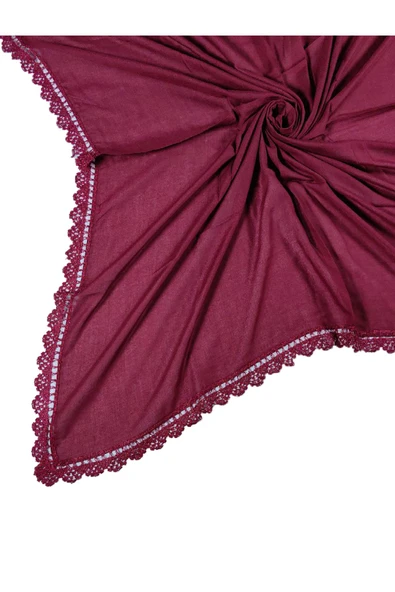 Enba Pamuklu İğne Oyalı Namaz ve Mevlüt Örtüsü 110x110 cm ürün görseli 1
