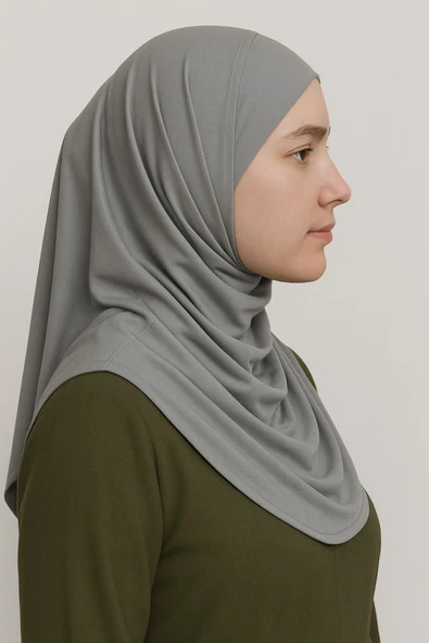 Pileli Tesettür Hijab Hazır Eşarp - Resim 2