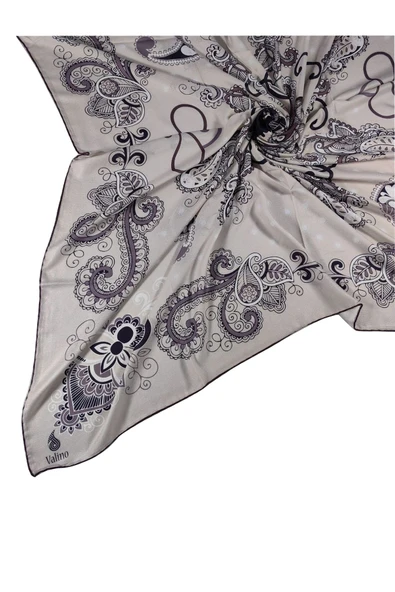 Mısırlı Eşarpları Mısırlı Eşarp Alize Krep Etnik Desenli Eşarp 140x140 Cm ürün görseli 1