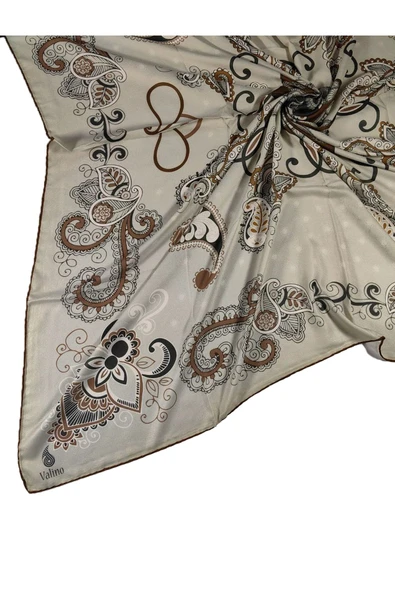 Mısırlı Eşarpları Mısırlı Eşarp Alize Krep Etnik Desenli Eşarp 140x140 Cm ürün görseli 1
