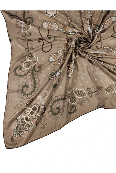 Mısırlı Eşarpları Mısırlı Eşarp Alize Krep Etnik Desenli Eşarp 140x140 Cm ürün görseli 1