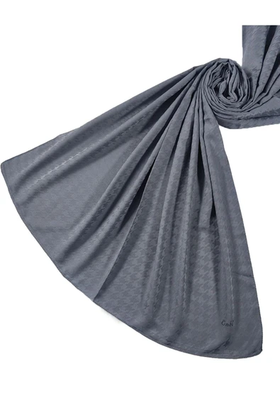 Enba Viskon Jakarlı Kaz Ayağı Desenli Şal 75x190 cm ürün görseli 1