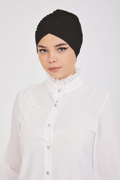 İncili Üç Çapraz Geçmeli Bone ürün görseli 1