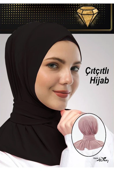Kadın Tesettür Sandy Çıtçıtlı Hijab ürün görseli 1