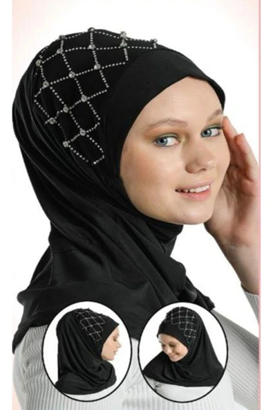 Kadın Tesettür Sandy Taşlı Hijab ürün görseli 1