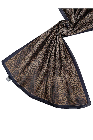 Enba Soft Pamuklu Leopar Desenli Şal 75x190 cm ürün görseli 1