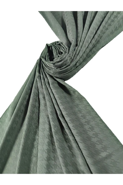 Enba Viskon Jakarlı Kaz Ayağı Desenli Şal 75x190 cm ürün görseli 1