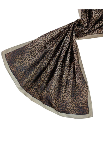 Enba Soft Pamuklu Leopar Desenli Şal 75x190 cm ürün görseli 1