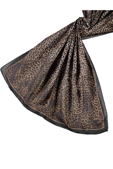 Enba Soft Pamuklu Leopar Desenli Şal 75x190 cm ürün görseli 1