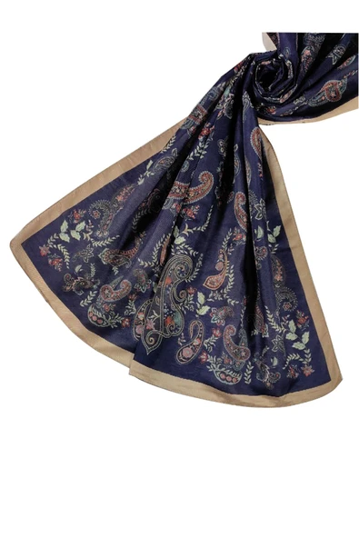 Enba Etnik Desenli Soft Pamuklu Şal 75x190 cm ürün görseli 1