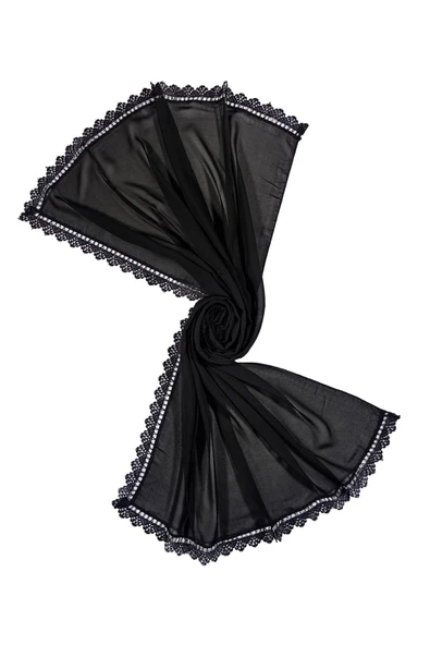 Enba Şifon İğne Oyalı Şal Namaz ve Mevlüt Örtüsü 60x150 cm ürün görseli 1