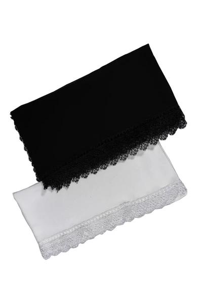 Enba Şifon İğne Oyalı Şal Namaz ve Mevlüt Örtüsü 60x150 cm 2 Adet Tek Fiyat ürün görseli 1