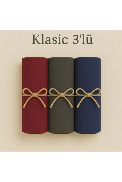 Penye Pamuksu Şal Klasik 3 lü Set ürün görseli 1