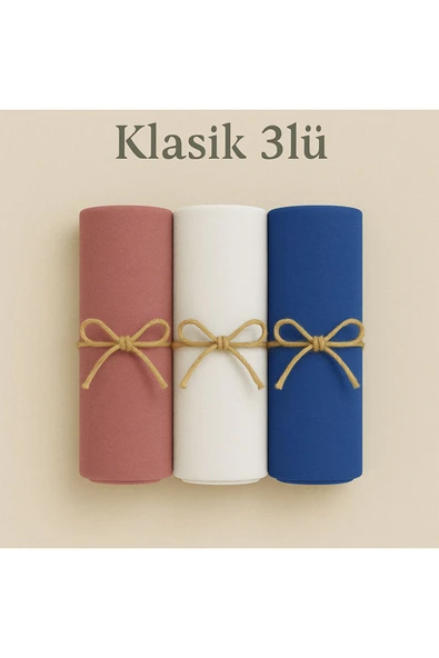 Penye Pamuksu Şal Klasik 3 lü Set ürün görseli 1